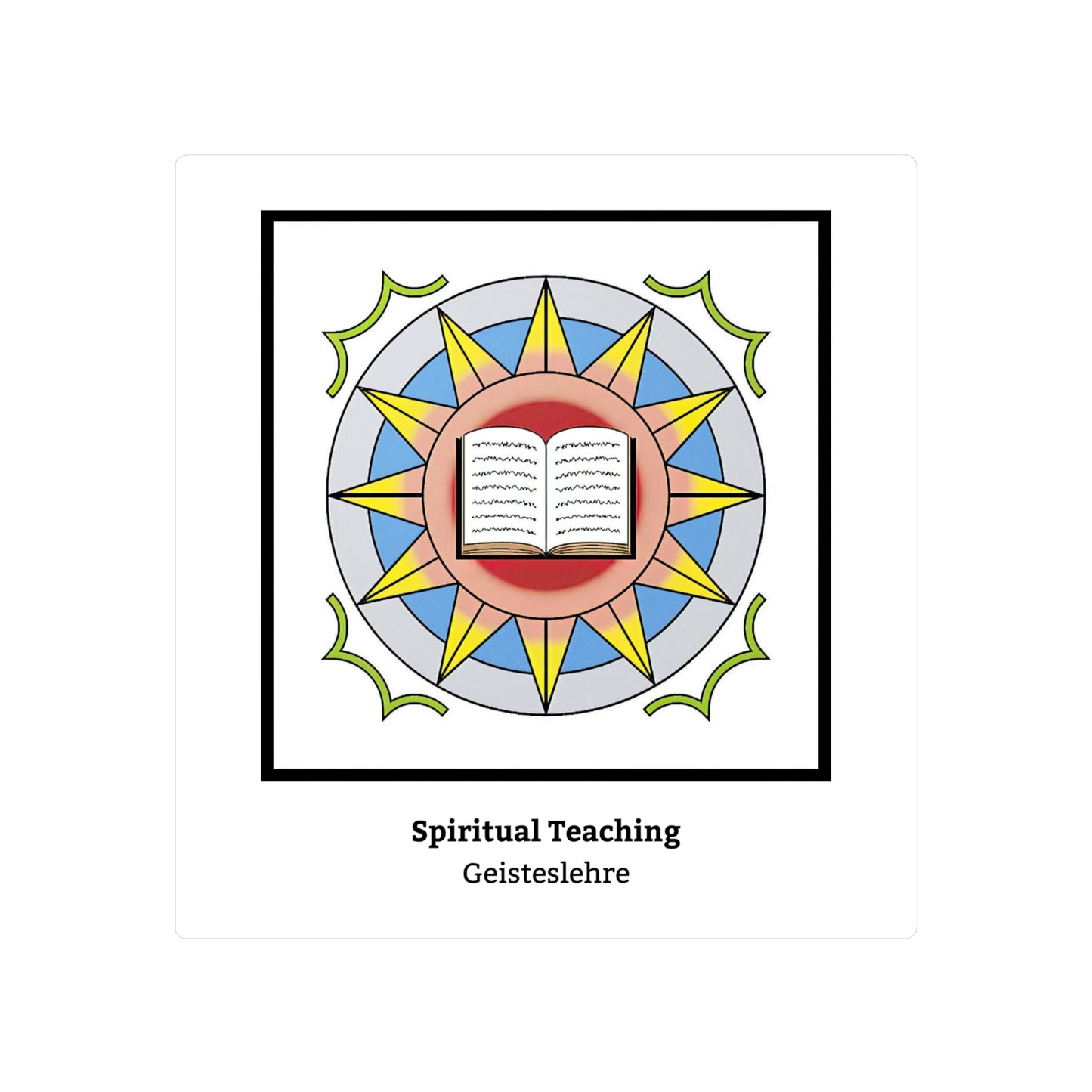 Spiritual Teaching Symbol Decal White Background