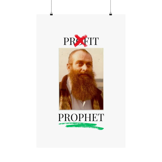 Inspirational Matte Vertical Poster: 'PROFIT vs PROPHET' - Unique Wall Art for Thought Leaders