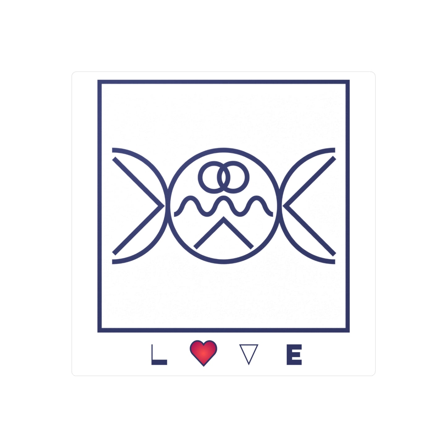 Love - Liebe Symbol Decal (Red/Blue/White)