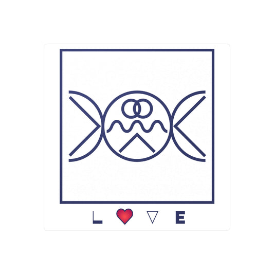 Love - Liebe Symbol Decal (Red/Blue/White)