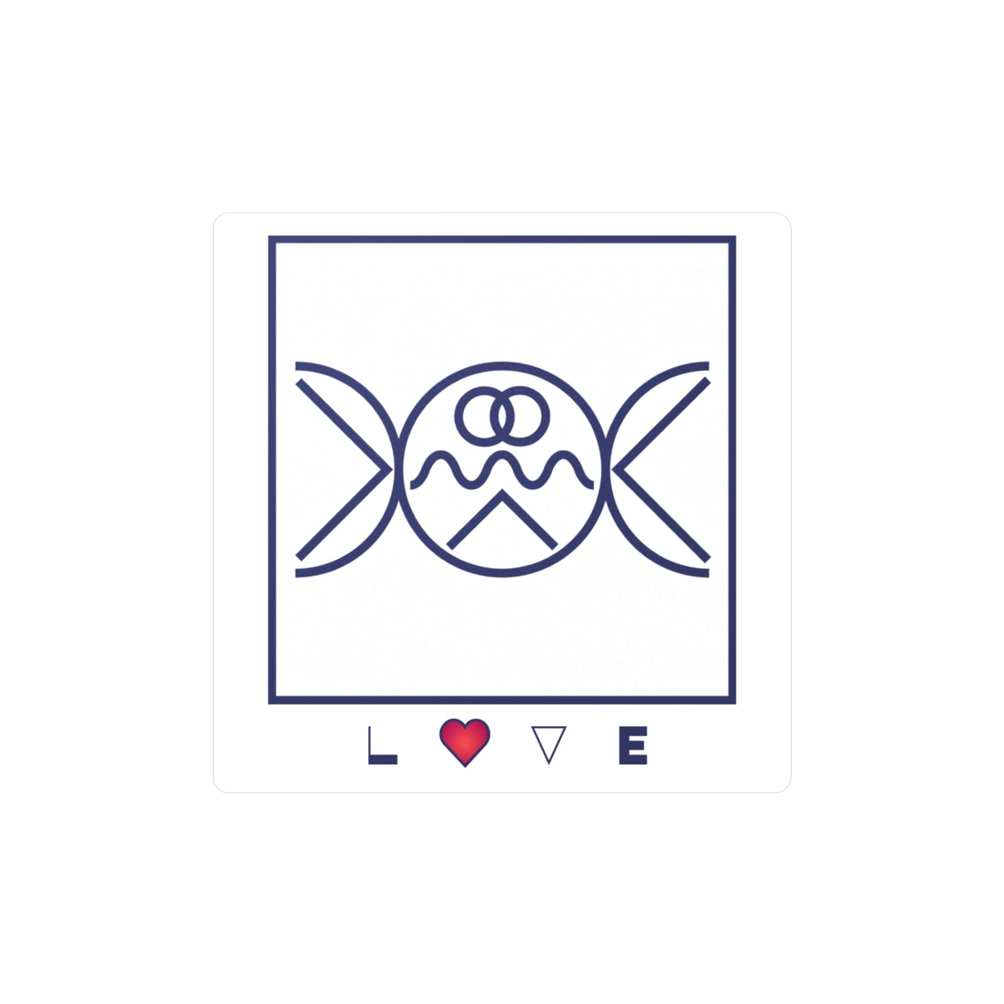 Love - Liebe Symbol Decal (Red/Blue/White)