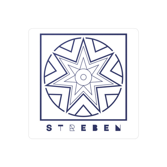 Streben/Striving Symbol Sticker (Blue/White)