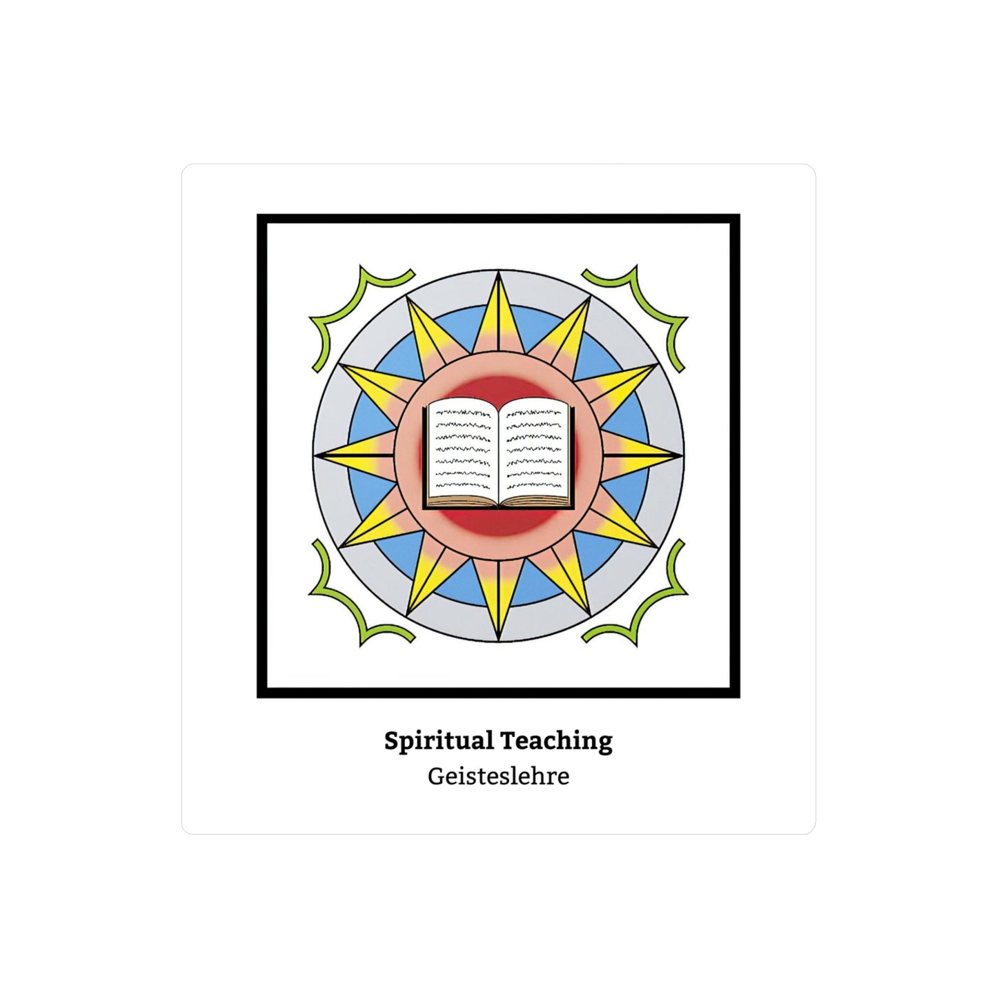 Spiritual Teaching Symbol Decal White Background