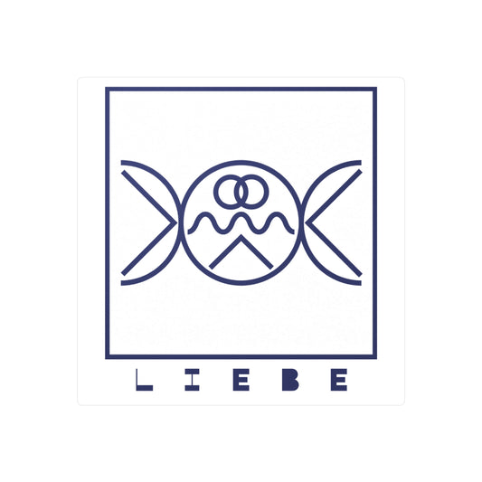 Liebe - Love Symbol Decal (Blue/White)