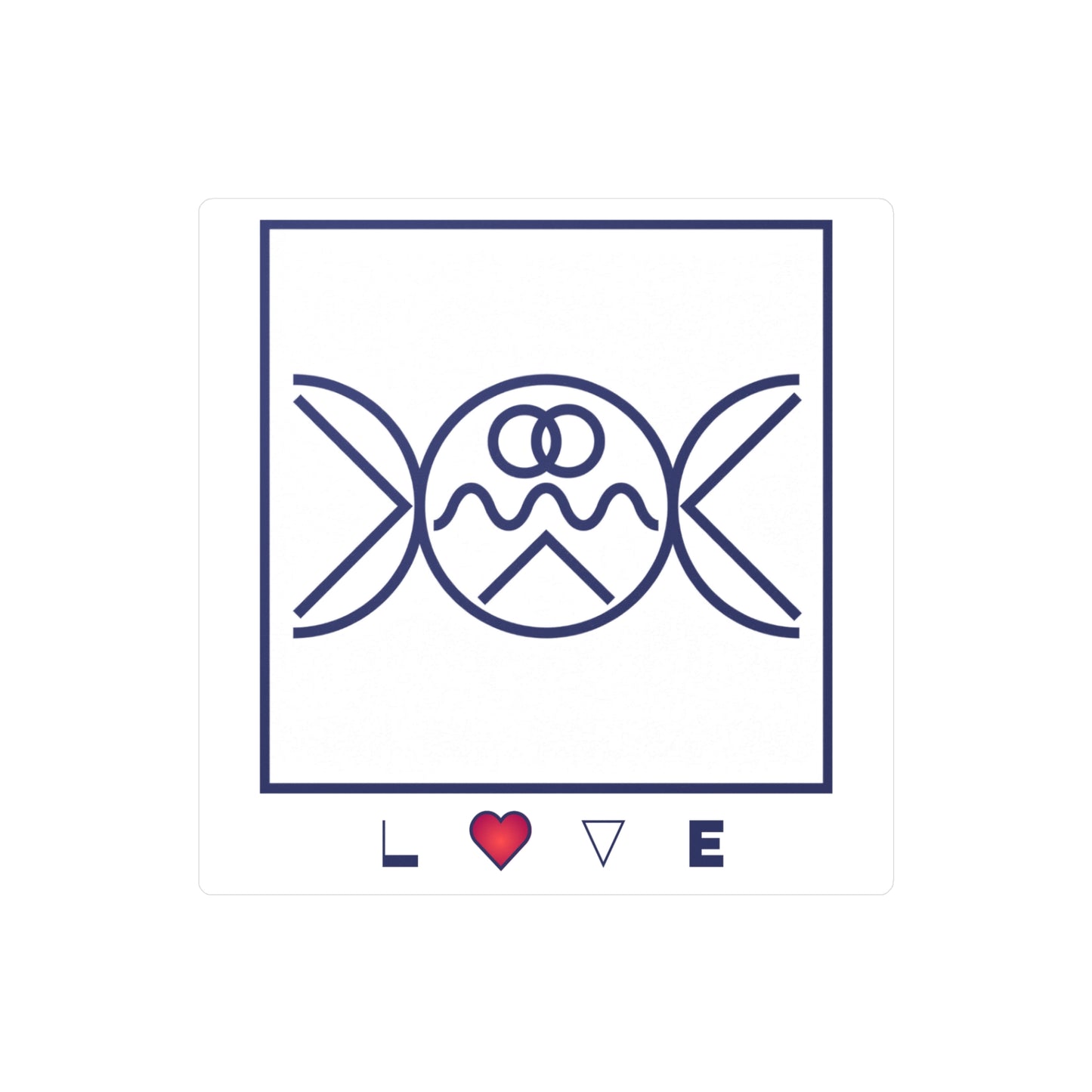 Love - Liebe Symbol Decal (Red/Blue/White)