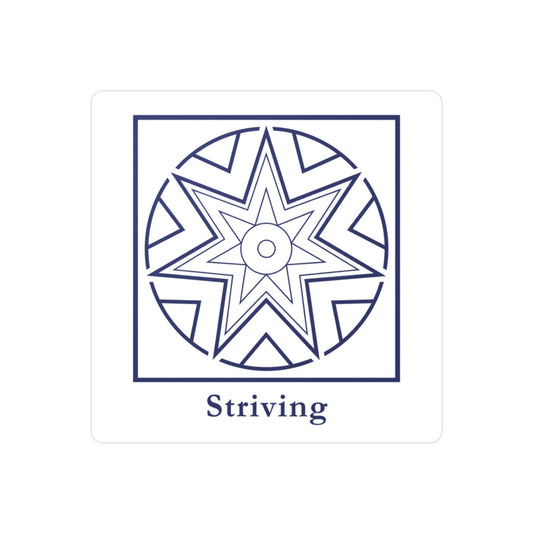 Striving - Streben Symbol Decal (Blue/White)