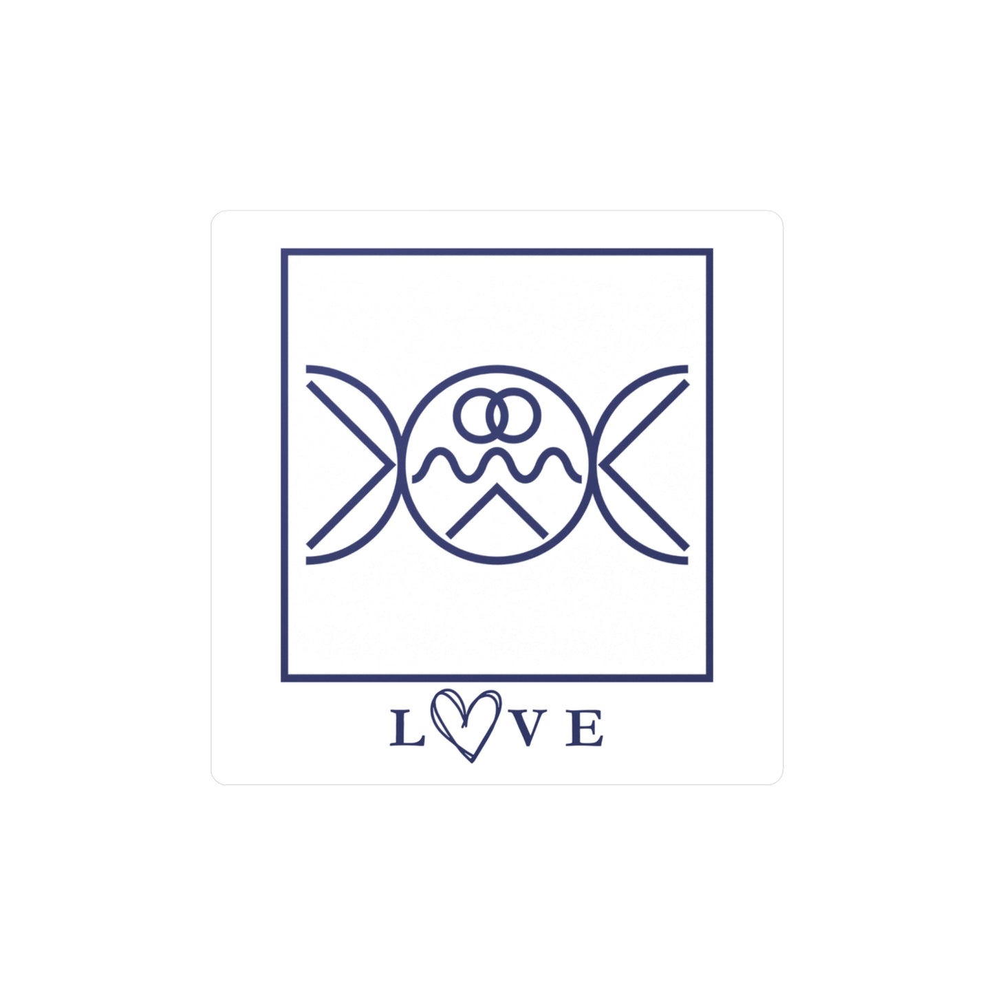 Love - Liebe Symbol Sticker (Blue/White)