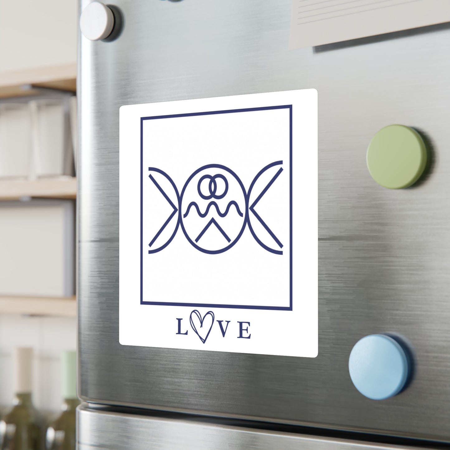 Love - Liebe Symbol Sticker (Blue/White)